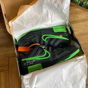Nike Air Rubber Dunk x Off-White Green Strike Size 14